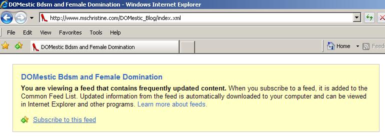 subscribe in Internet Explorer